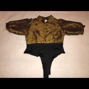 AKIRA Geo-print body suit